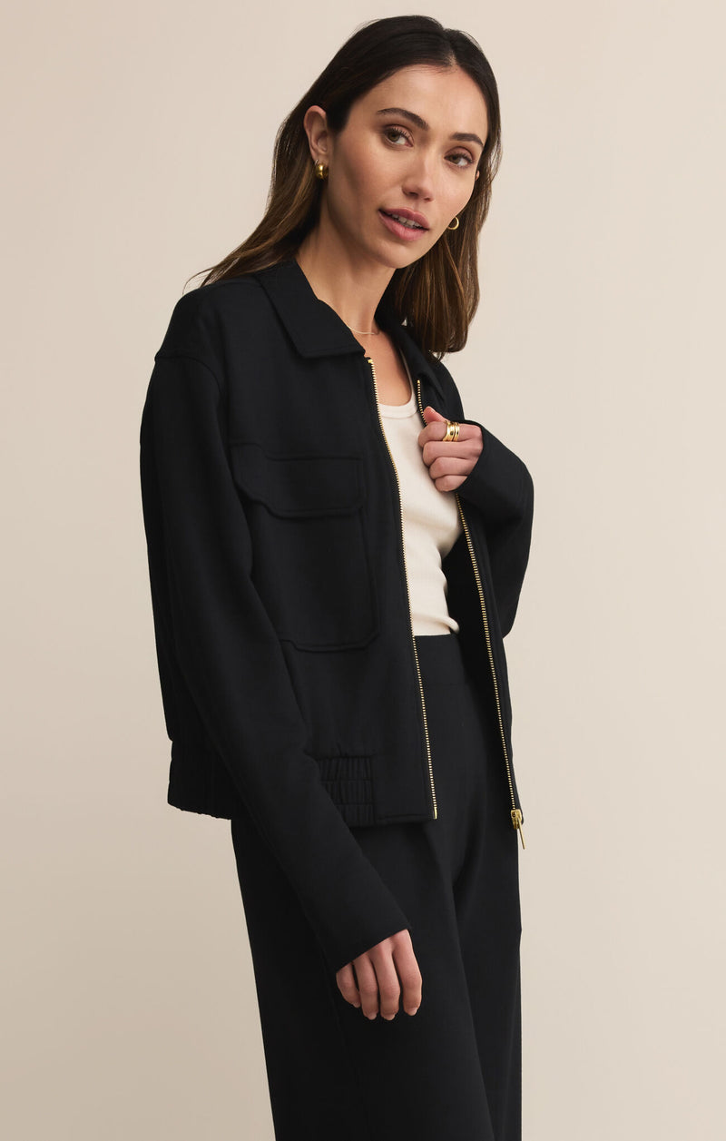 Z Supply Escape Fleece Jacket in Black