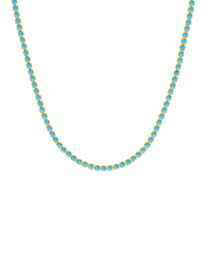 LeMel Turquoise CZ Tennis Choker