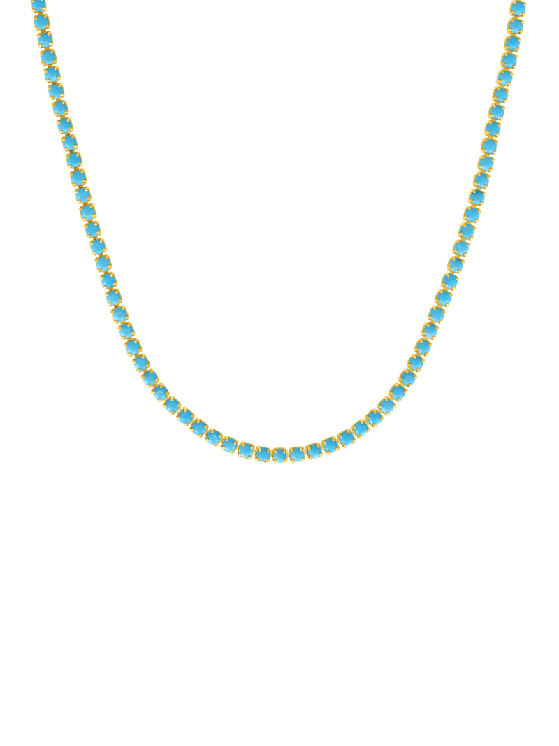 LeMel Turquoise CZ Tennis Choker