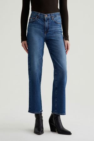 AG Jeans Brinley Mid-Rise Straight Jean in 15 Years Prague