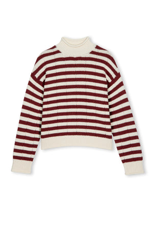 Rails Corrine Sweater in Ivory/Russet Stripe
