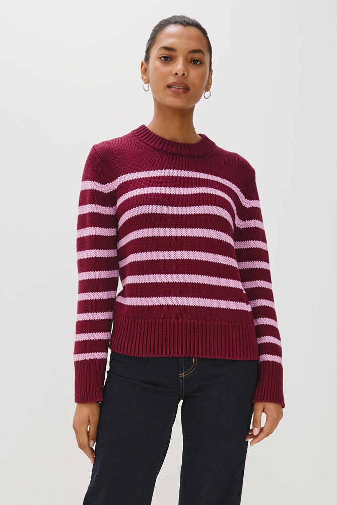 Rails Alise Sweater in Mulberry Stripe