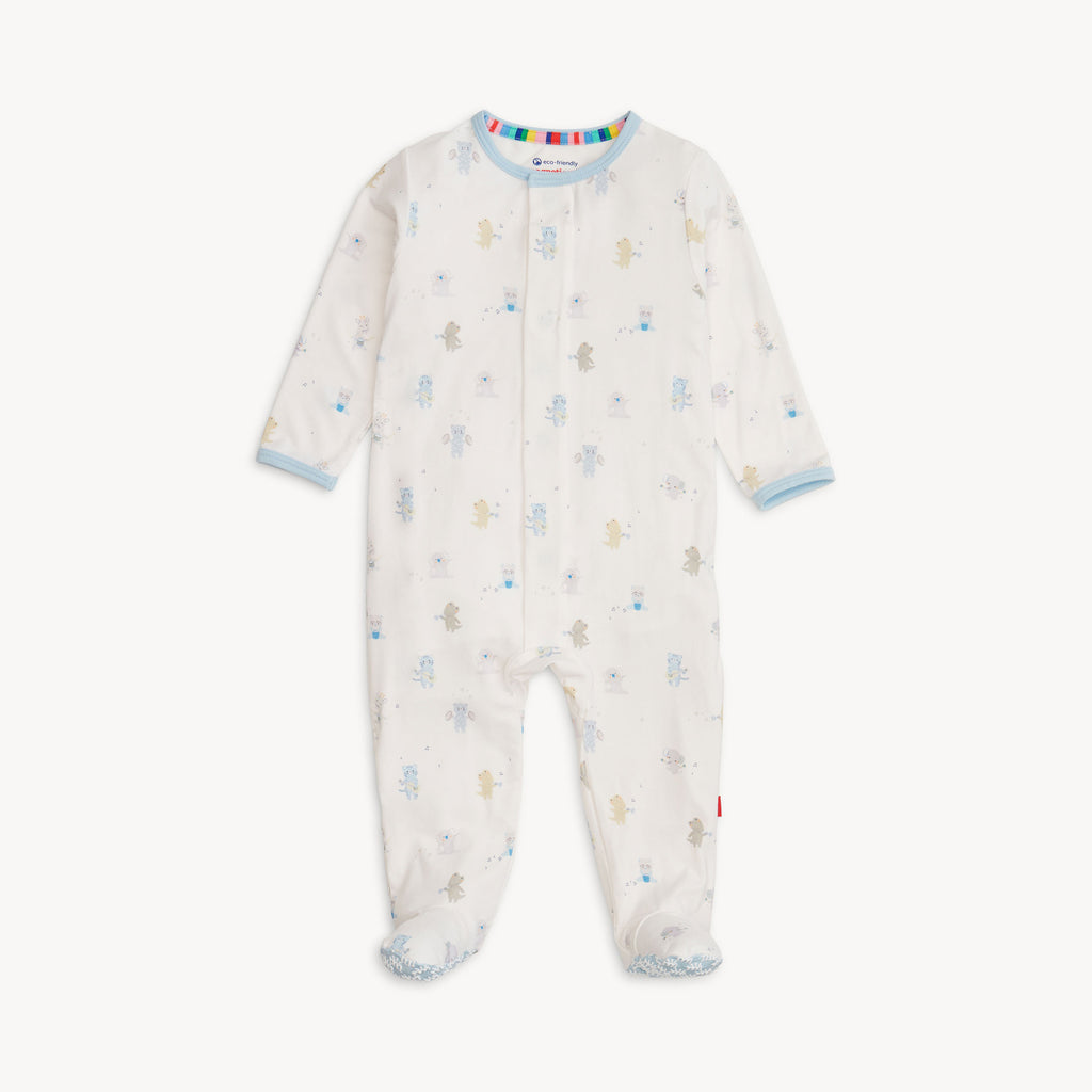 Magnetic Me Modal Footie in Blue Baby Beats