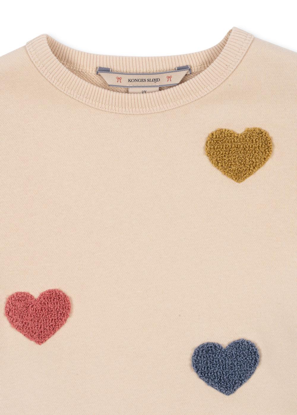 Konges Slod Lou Terry Dress with Multi Hearts
