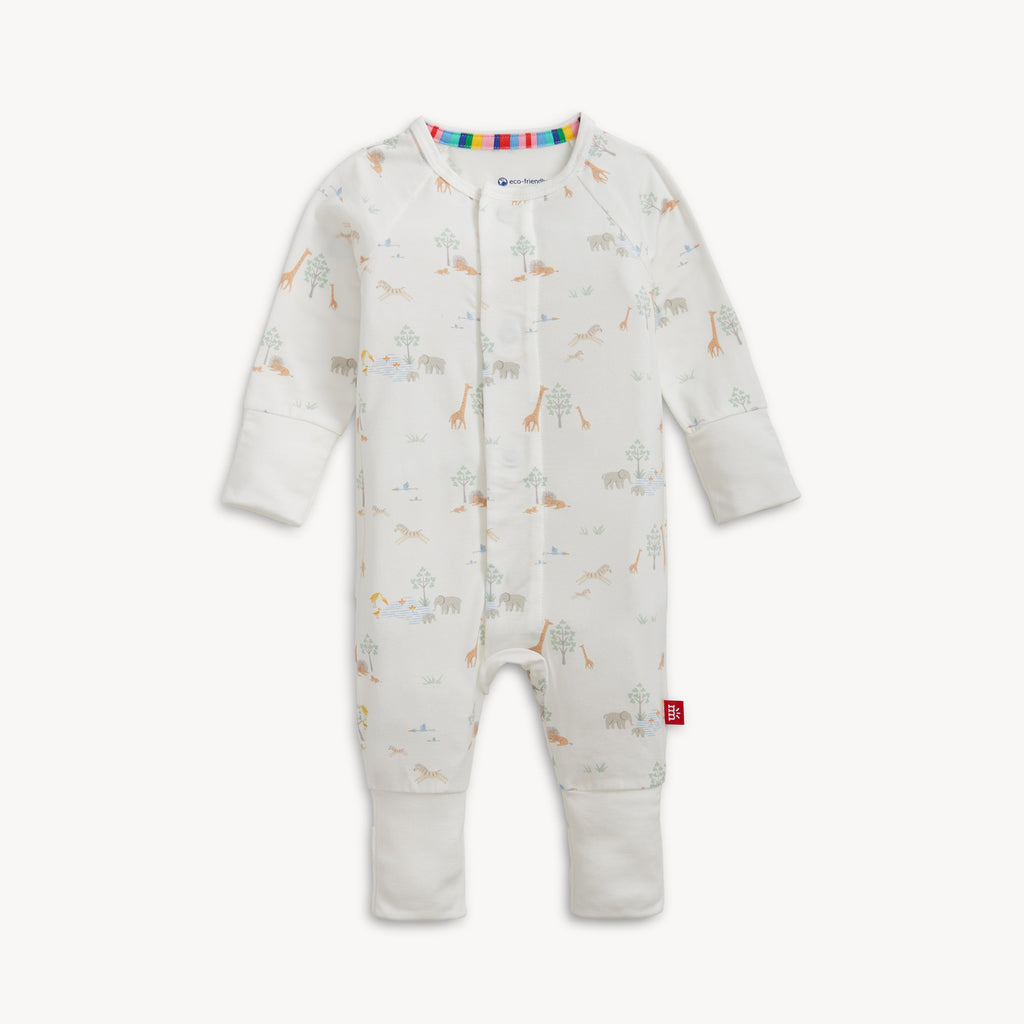 Magnetic Me Convertible Coverall in Serene Safari in White