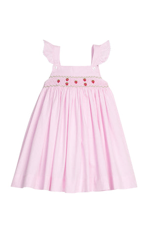 Little English Lizzy D Sundress in Seersucker Strawberries