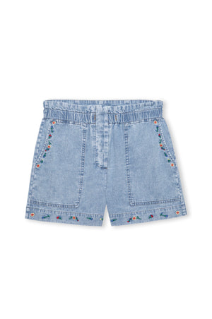 Rails Foster Short in Indigo Floral Embroidery