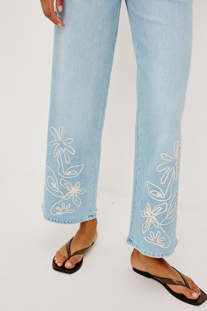 Rails Getty Crop Jean in Leilani Embroidered