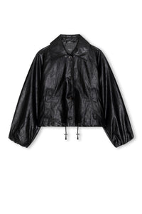 Rails North Jacket in Black Faux Leather