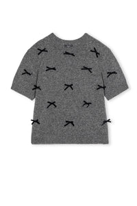 Rails Michele Top in Charcoal Velvet Bows