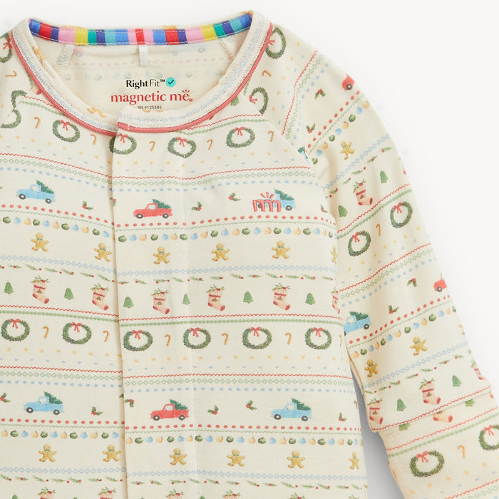Magnetic Me Convertible Coverall in Traditional Christmas