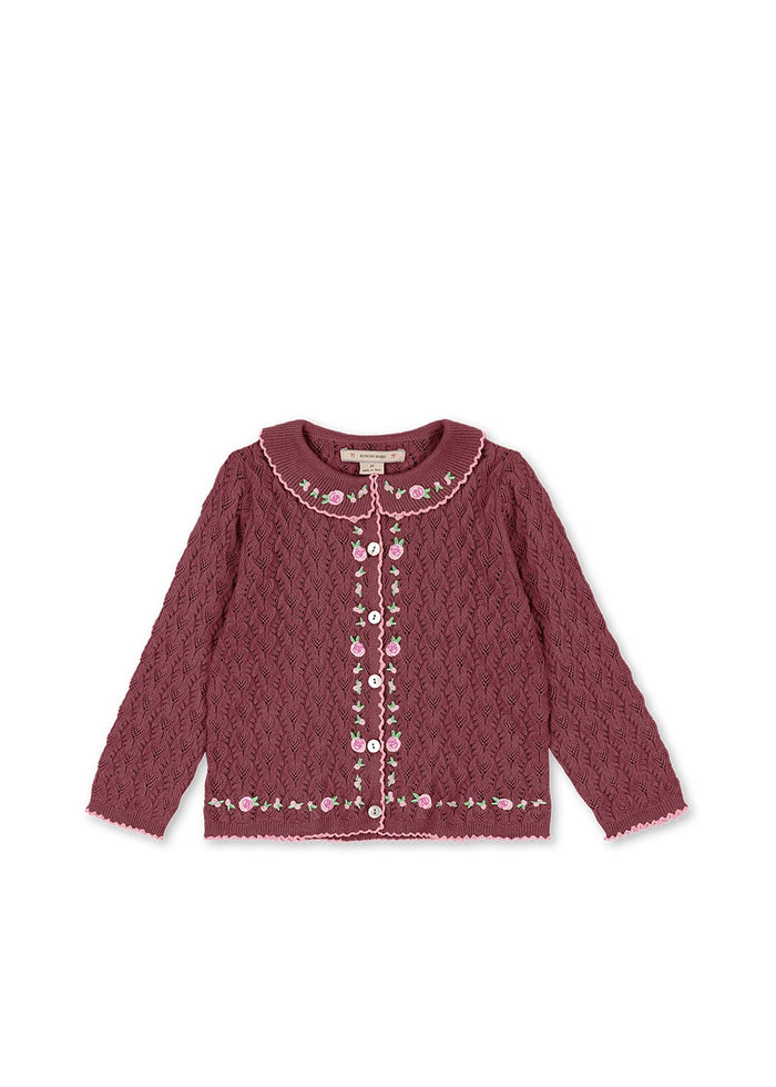 Konges Sløjd Rosier Cardigan in Pomegranate