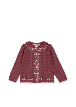 Konges Sløjd Rosier Cardigan in Pomegranate