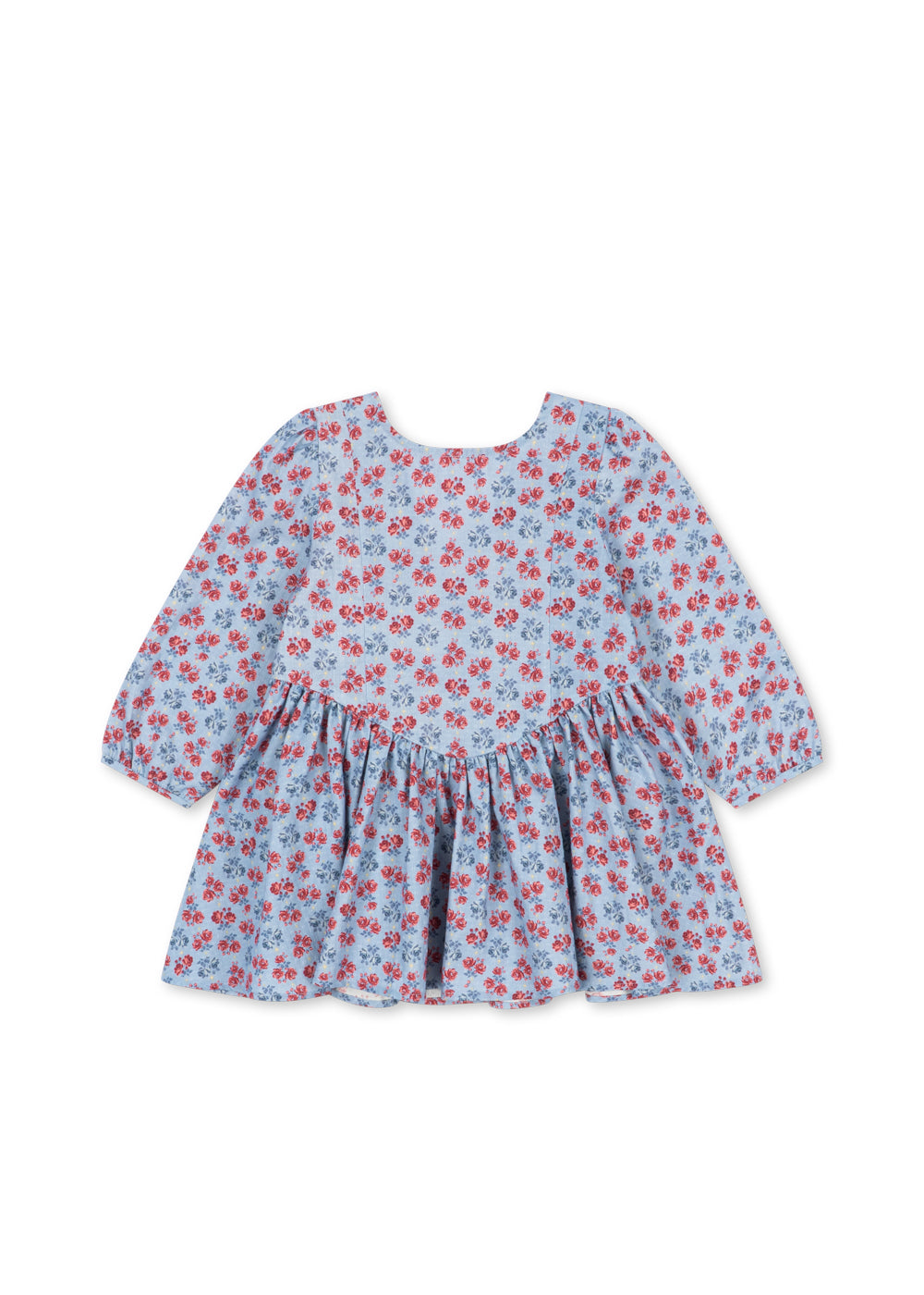 Konges Sløjd Avi Long Sleeve Bow Dress in Lumina Blu