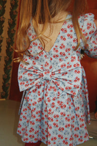 Konges Sløjd Avi Long Sleeve Bow Dress in Lumina Blu