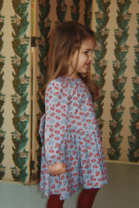Konges Sløjd Avi Long Sleeve Bow Dress in Lumina Blu