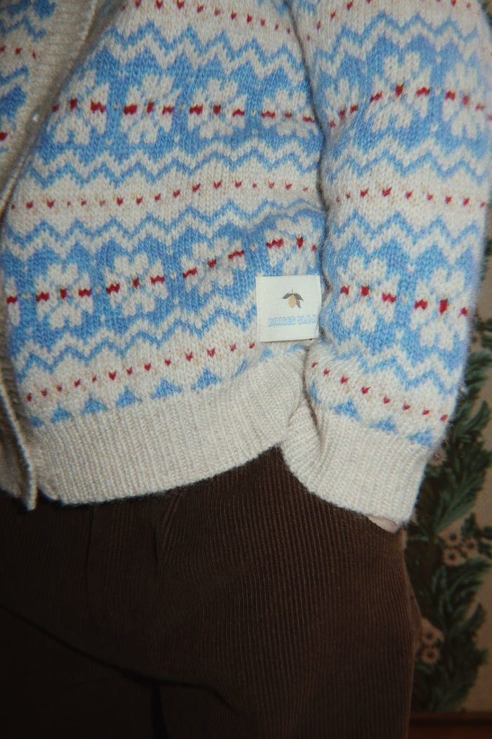 Konges Sløjd Billi Knit Cardigan in Blue Multi