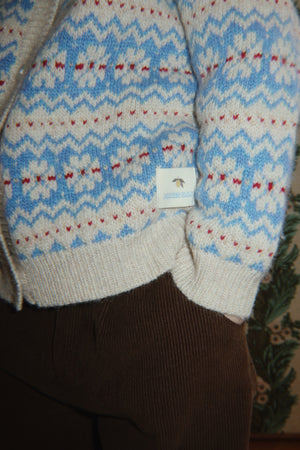 Konges Sløjd Billi Knit Cardigan in Blue Multi