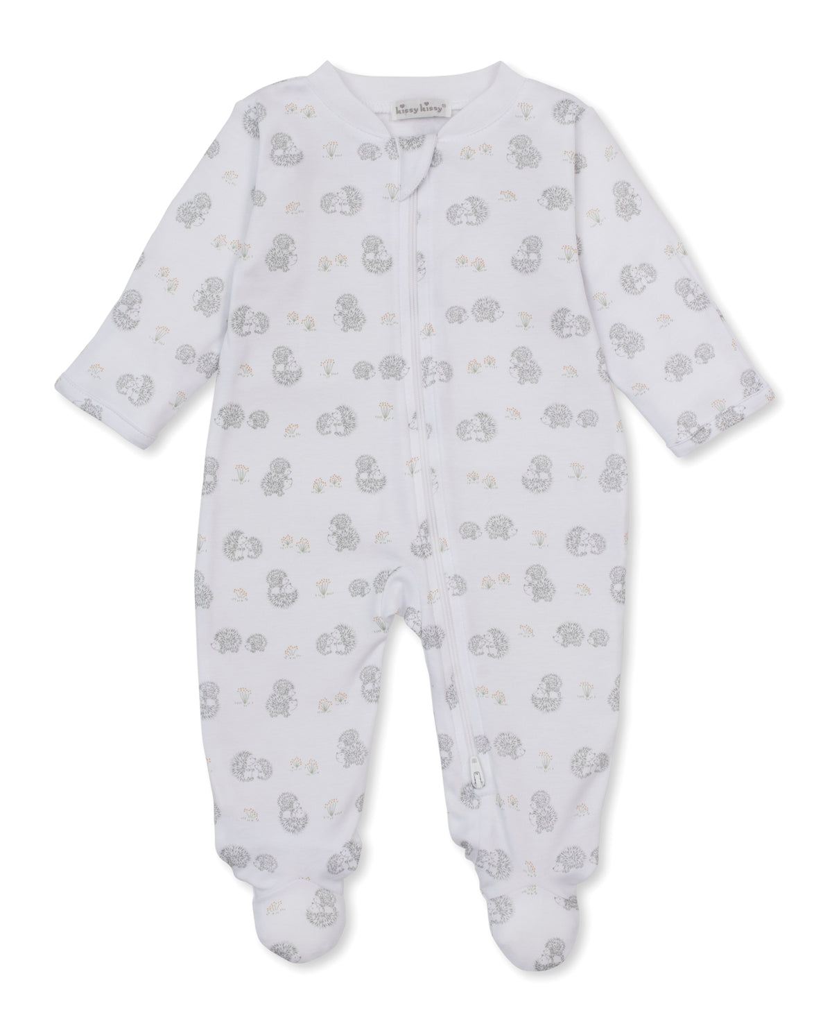 Kissy Kissy Printed Footie in Hedgehogs Little Woods