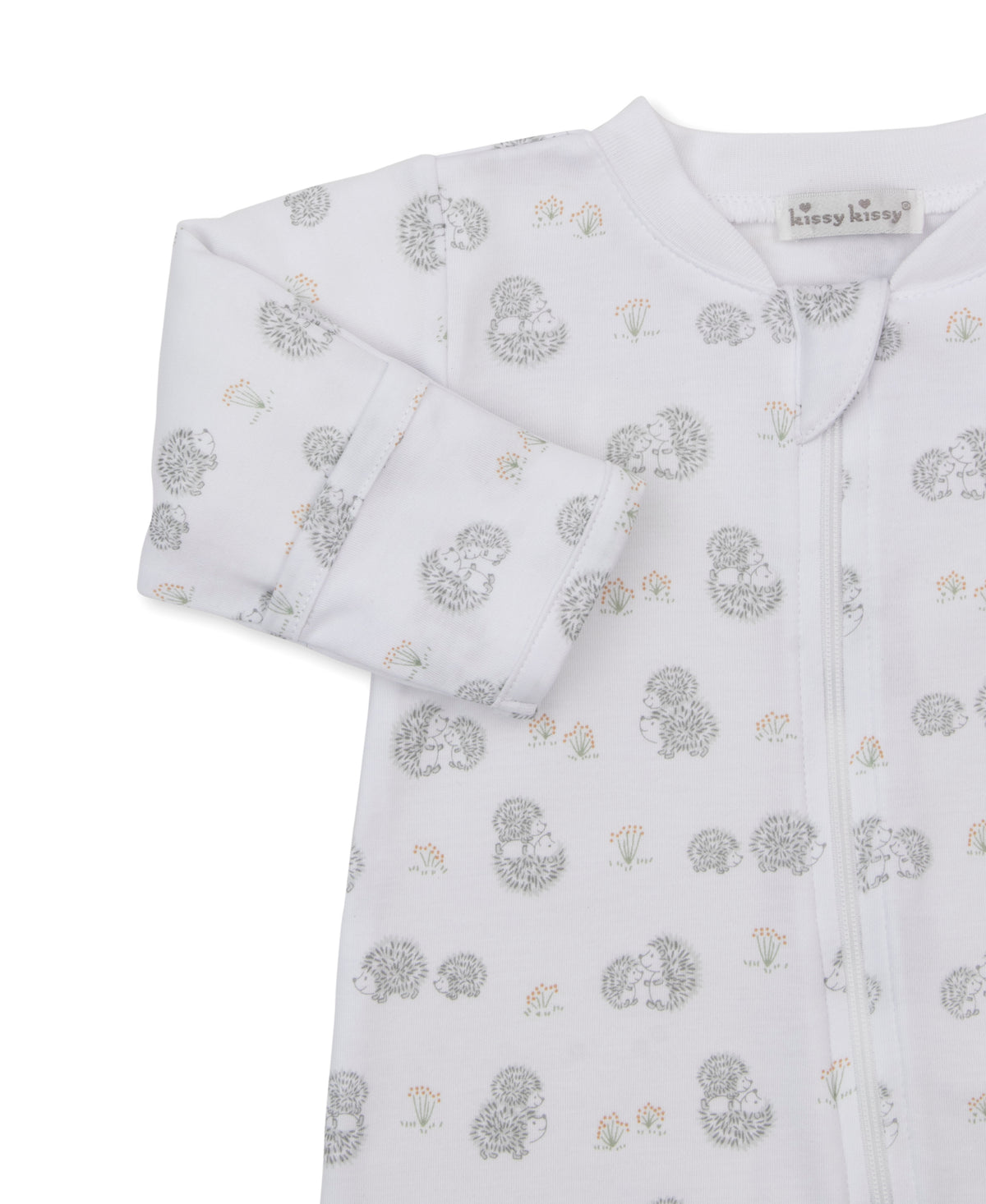 Kissy Kissy Printed Footie in Hedgehogs Little Woods