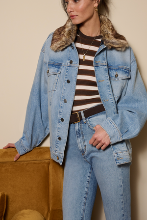 Favorite Daughter The Amelia Tee in Ganache Stripe