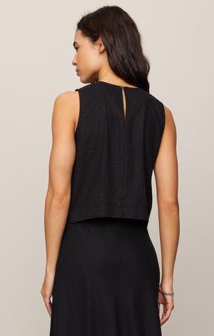 Z Supply Sloane Linen Tank in Black