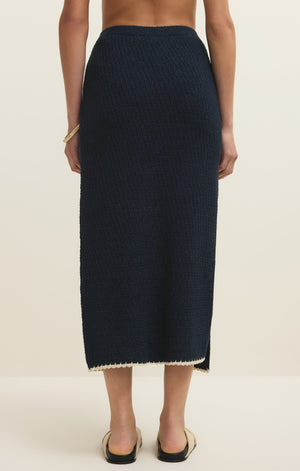 Z Supply Yessenia Whipstitch Skirt in Eclipse