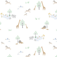 Magnetic Me Modal Footie in Serene Safari in White