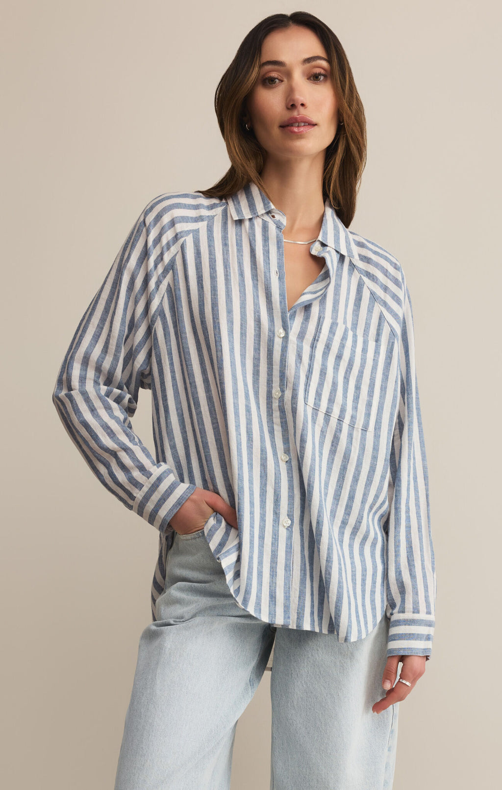 Z Supply Perfect Line Top in Boathouse