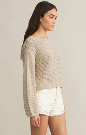 Z Supply Riviera Crochet Sweater in Natural