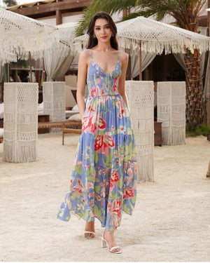 Yumi Kim Kuhio Maxi Dress in Dream Girl Blue