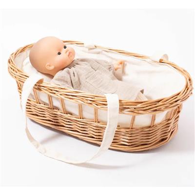 Minikane Sacha Wicker Moses Basket for Dolls