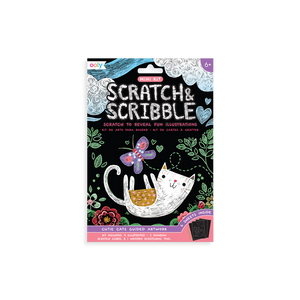 Ooly Mini Scratch & Scribble Art Kit in Cutie Cats