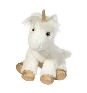 Douglas Toys Elodie Soft White Unicorn Toy