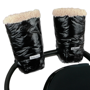 7AM Enfant Warmmuffs in Black Polar