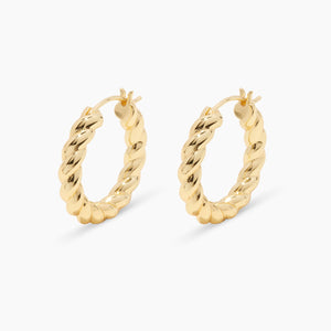 Gorjana Crew Hoops in Gold