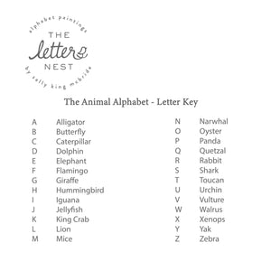 The Letter Nest Animal Alphabet Print