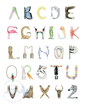 The Letter Nest Animal Alphabet Print
