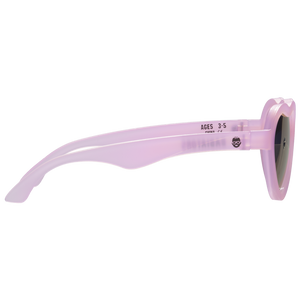 Babiators Polarized Heart Sunglasses in Frosted Pink