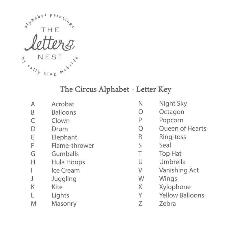 The Letter Nest Circus Alphabet Print