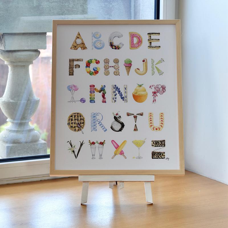 The Letter Nest Dessert Alphabet Print