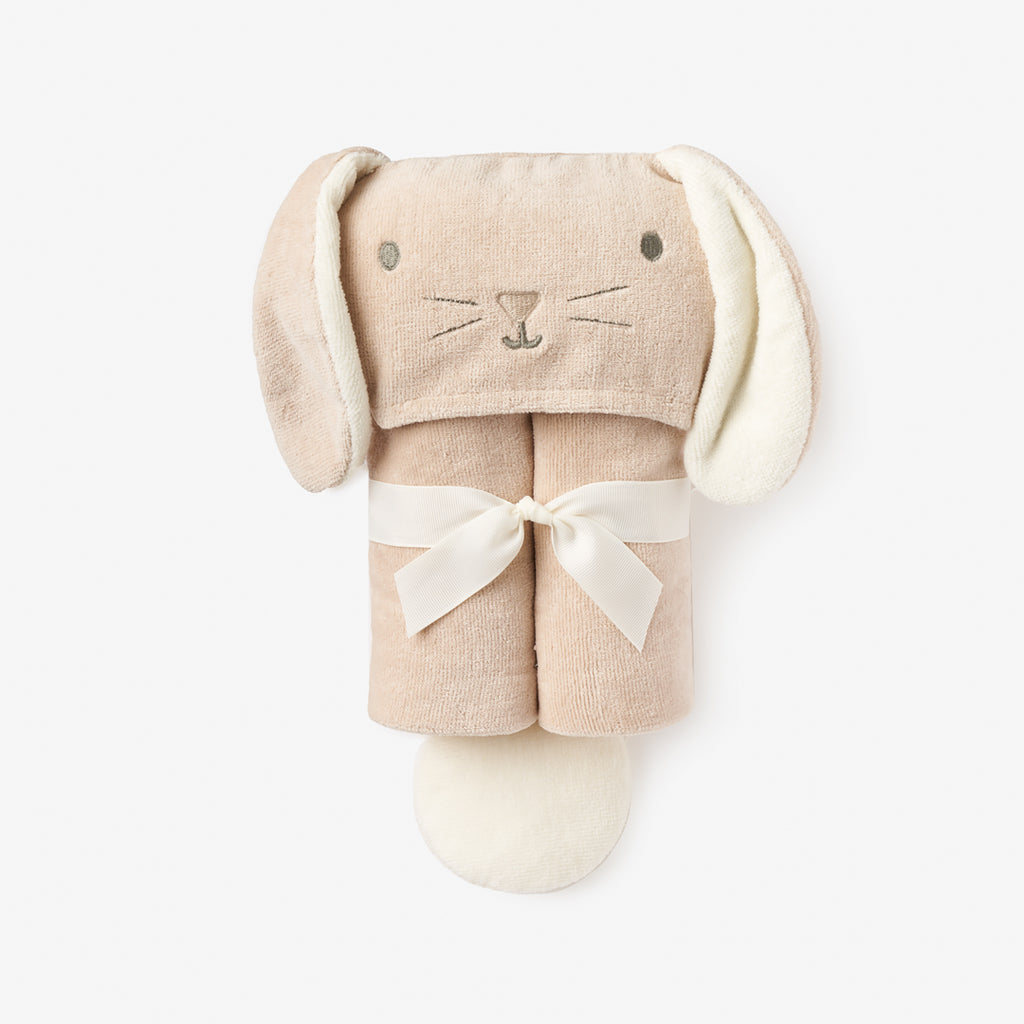 Elegant Baby Taupe Bunny Bath Wrap