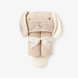 Elegant Baby Taupe Bunny Bath Wrap