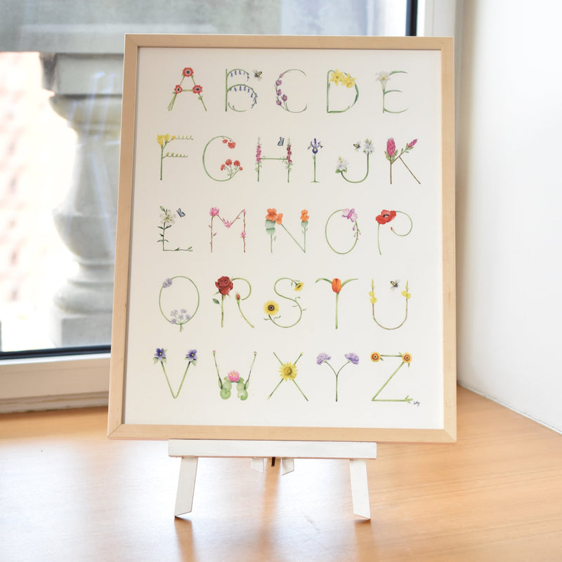 The Letter Nest Flowers Alphabet Print