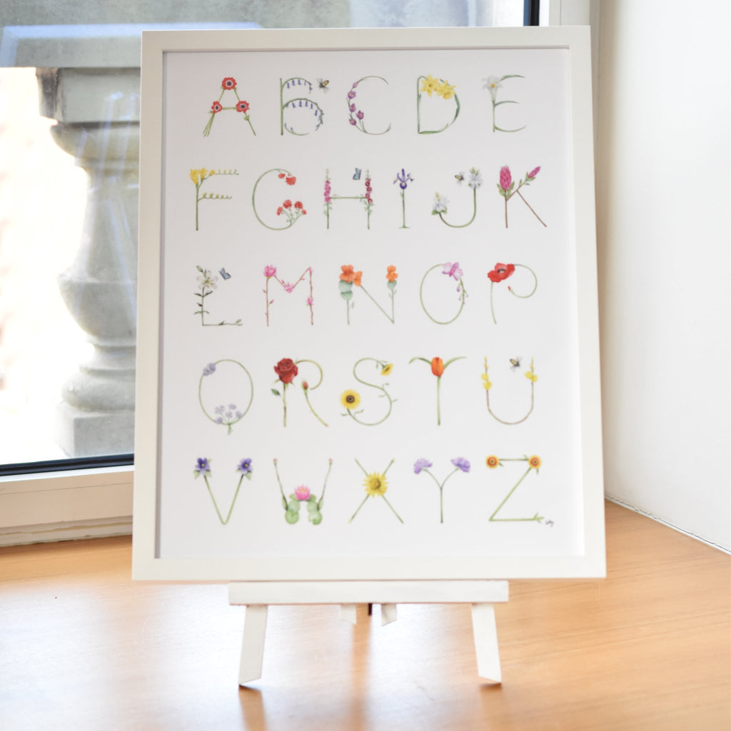 The Letter Nest Flowers Alphabet Print