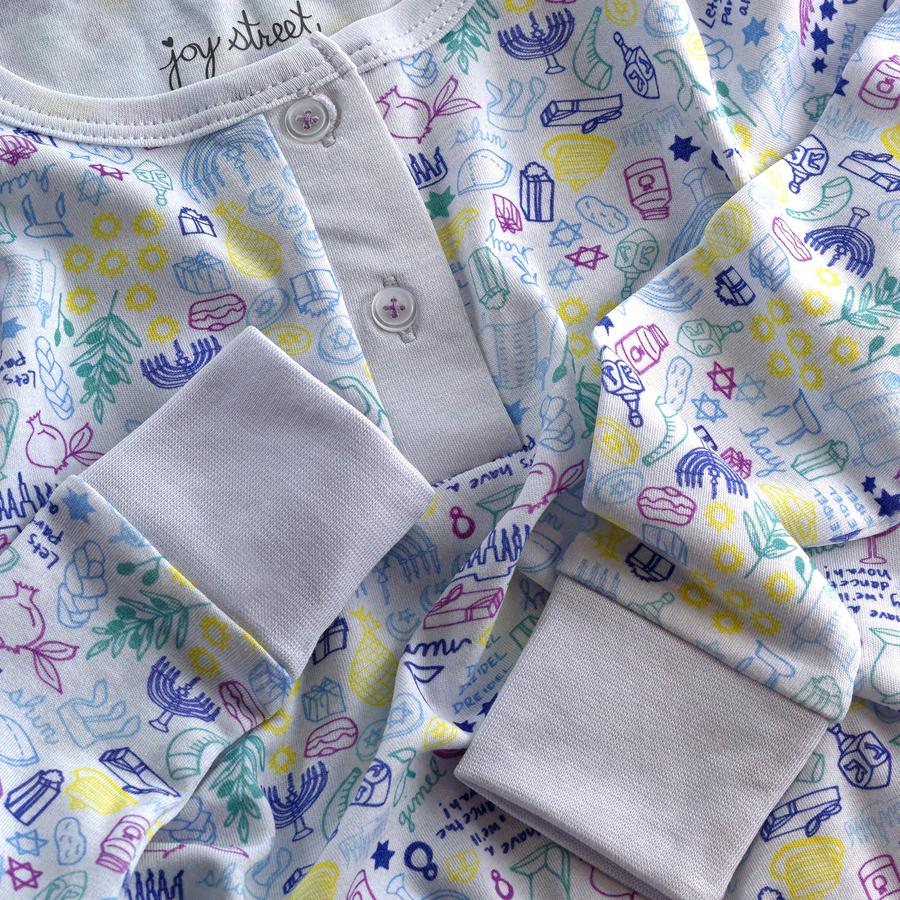 Joy Street Kids Hannukah Zip Onesie