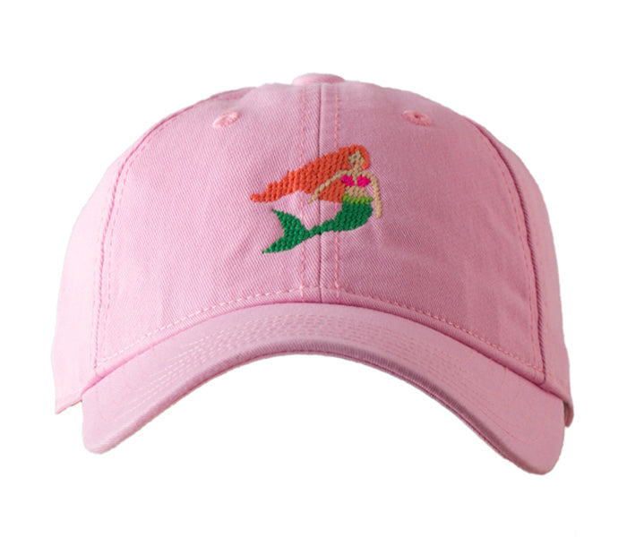 Harding Lane Kids Mermaid Baseball Hat in Light Pink