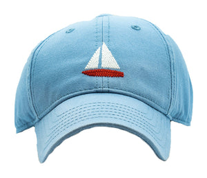 Harding Lane Kids Sailboat Baseball Hat in Faded Cambray