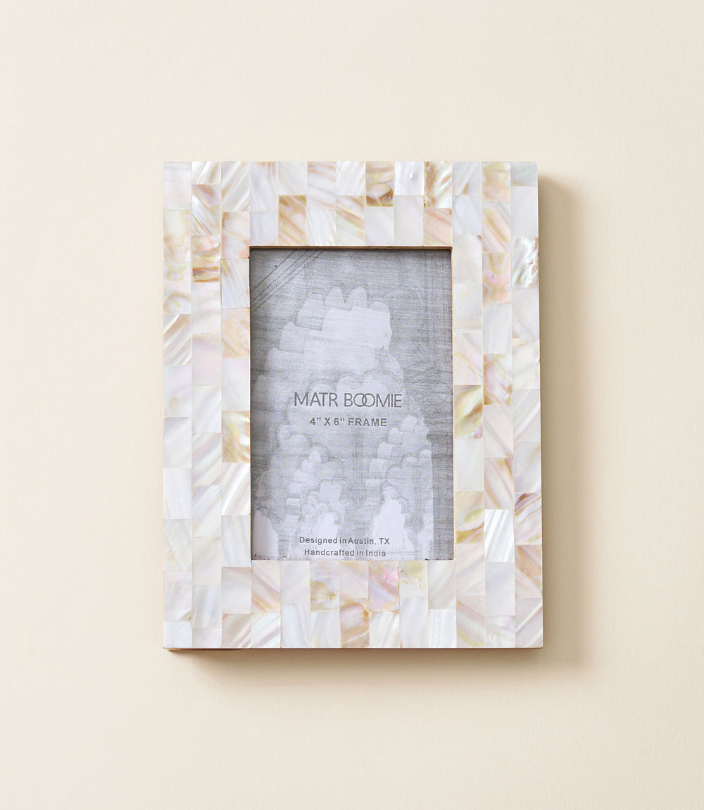 MATR BOOMIE 4" x 6" Chitra Mother of Pearl Picture Frame