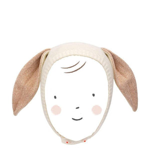 Meri Meri Sparkle Bunny Baby Bonnet in Peach